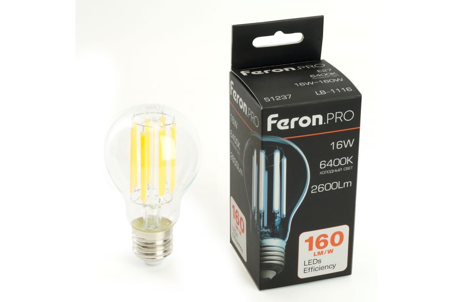 Светодиодная лампа Feron LB-1116 E27 16W 6400K 51237