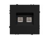 Розетка телефонная двойная софт-тач черный оникс Arlight SCT-MTL2-SFPL-BK (2хRJ-11, 4C) 054309(1)