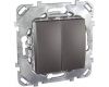 Выключатель двухклавишный Schneider Electric Unica 10AX 250V MGU5.211.12ZD