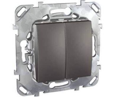 Выключатель двухклавишный Schneider Electric Unica 10AX 250V MGU5.211.12ZD