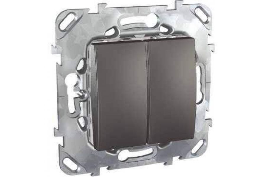 Выключатель двухклавишный Schneider Electric Unica 10AX 250V MGU5.211.12ZD