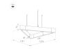 Подвесной светильник Arlight ALT-LINEAIR-TRIANGLE-FLAT-UPDOWN-DIM-1375-130W Warm3000 040636