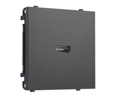 Комплект механизма розетки HDMI 2.1 SIGMA Антрацит серый 30V/900MS 4K-120HZ 8K-60Hz QUANT PRO Ambrella Volt MS664030 (SP6640, PR223)