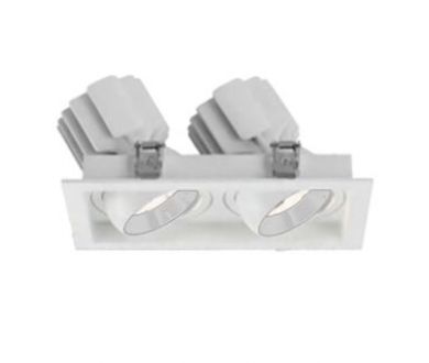 Встраиваемый карданный светильник Arlight MS-VORTEX-BUILT-S210x117-2x20W Warm3000 (WH-WH, 20 deg, 230V) (IP20 Металл) 057762