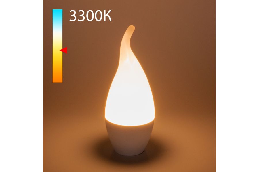 Светодиодная лампа Elektrostandard свеча на ветру матовая E14 6W 3300K 4690389173011