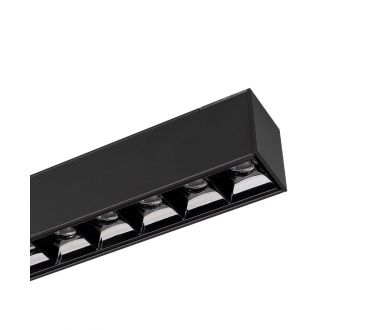 Трековый магнитный светильник Arlight MAG-LASER-45-L320-12W Warm3000 (BK, 15 deg, 24V, DALI) 046528
