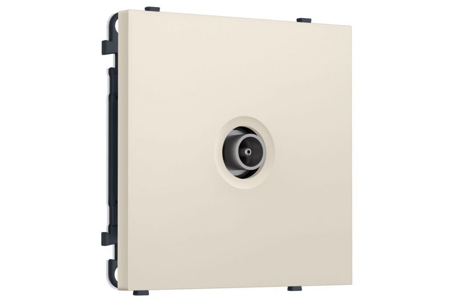 Комплект механизма TV розетки оконечной SIGMA Бежевый матовый 50-870 MHz 1dB QUANT PRO Ambrella Volt MS333010 (SP3330, PR202)