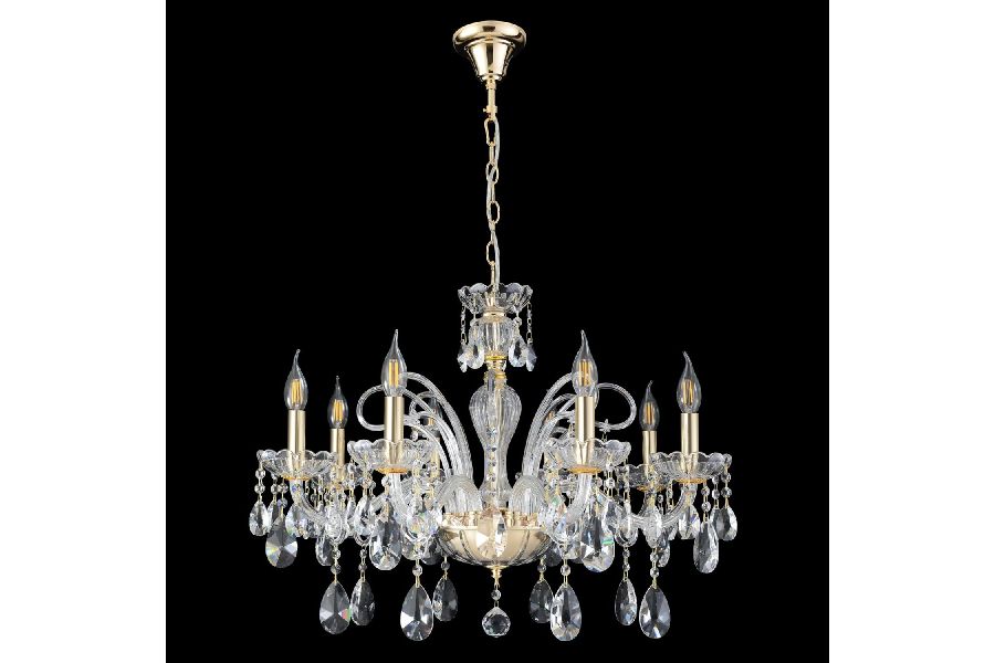 Подвесная люстра Crystal Lux MONICA SP8 GOLD