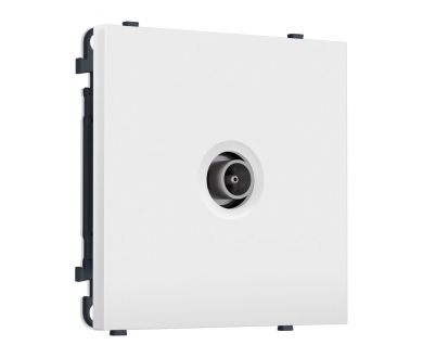 Комплект механизма TV розетки оконечной SIGMA Белый матовый 50-870 MHz 1dB QUANT PRO Ambrella Volt MS133010 (SP1330, PR202)