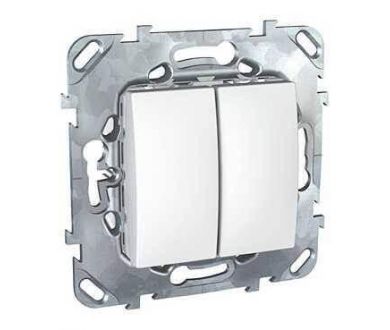 Выключатель двухклавишный Schneider Electric Unica 10AX 250V MGU5.211.18ZD