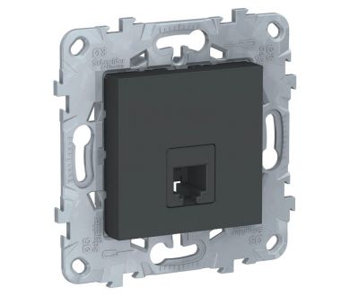 Розетка телефонная RJ11 одиночная 4 контакта Schneider Electric Unica New NU549254