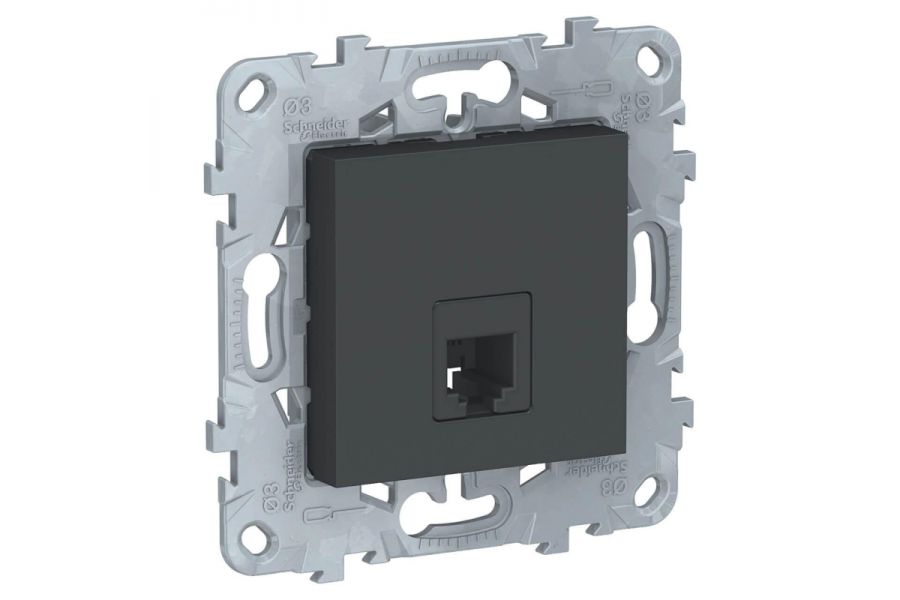 Розетка телефонная RJ11 одиночная 4 контакта Schneider Electric Unica New NU549254