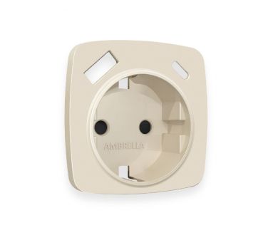 Лицевая панель для розетки с/з со шторками 2USB A+C Ambrella Volt Omega OP3300