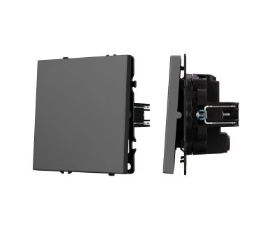 Выключатель перекрёстный 1 кл софт-тач серый базальт Arlight SWT-MKX1-SFPL-GR (250V, 10A) 054251(1)