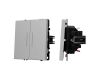 Механизм выключателя двухклавишный непроходной Arlight LED SWT-NOBE-MK02-SFPL-L-IS (230V, 10A) 059418
