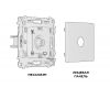 Комплект механизма TV розетки оконечной 50-870 MHz 1dB Ambrella Volt Alfa MA613010