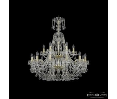 Подвесная люстра Bohemia Ivele Crystal 1409/12+6/300/XL-94/2d G