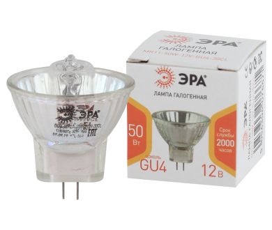 Лампа галогенная Эра GU4 50W 3000K GU4-MR11-50W-12V-30CL Б0044749