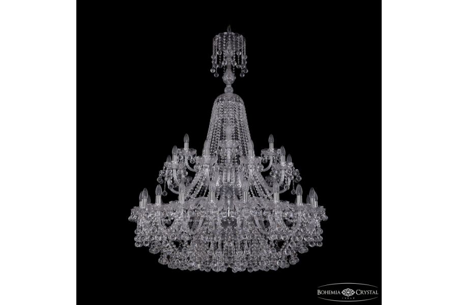 Подвесная люстра Bohemia Ivele Crystal 1409/20+10+5/400/XL-152/2d Ni