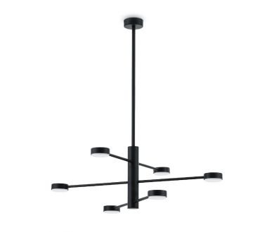 Люстра на штанге Freya Tactic FR5363CL-06B