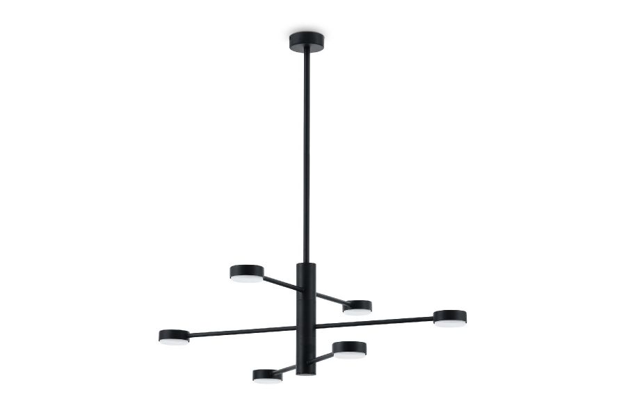 Люстра на штанге Freya Tactic FR5363CL-06B