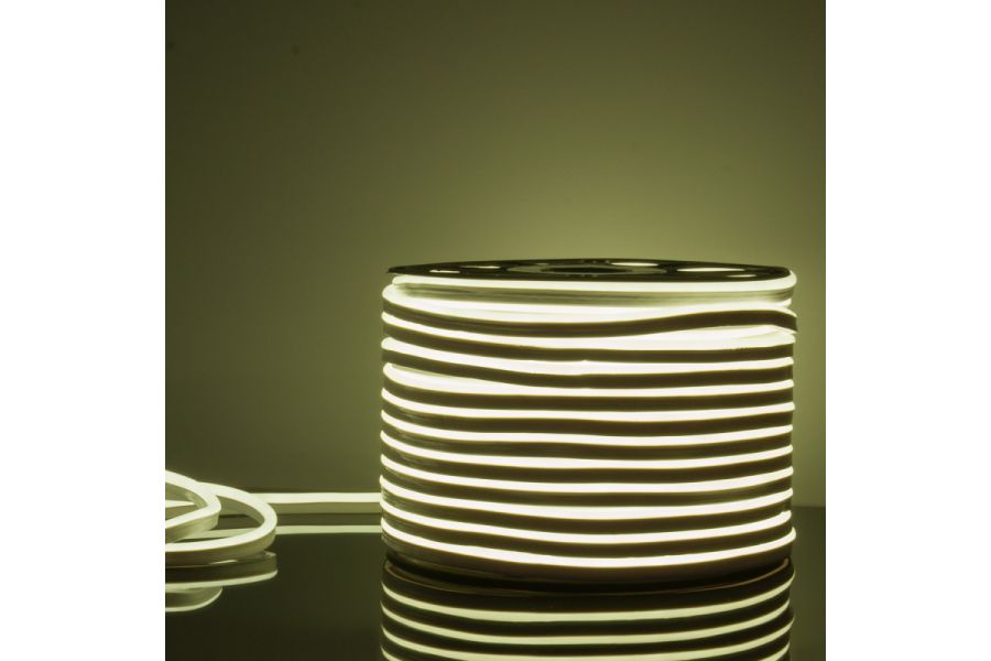 Светодиодный гибкий неон Elektrostandard 220V 9,6W 120Led 2835 IP67 односторонний холодный белый, 50 м 4690389121456