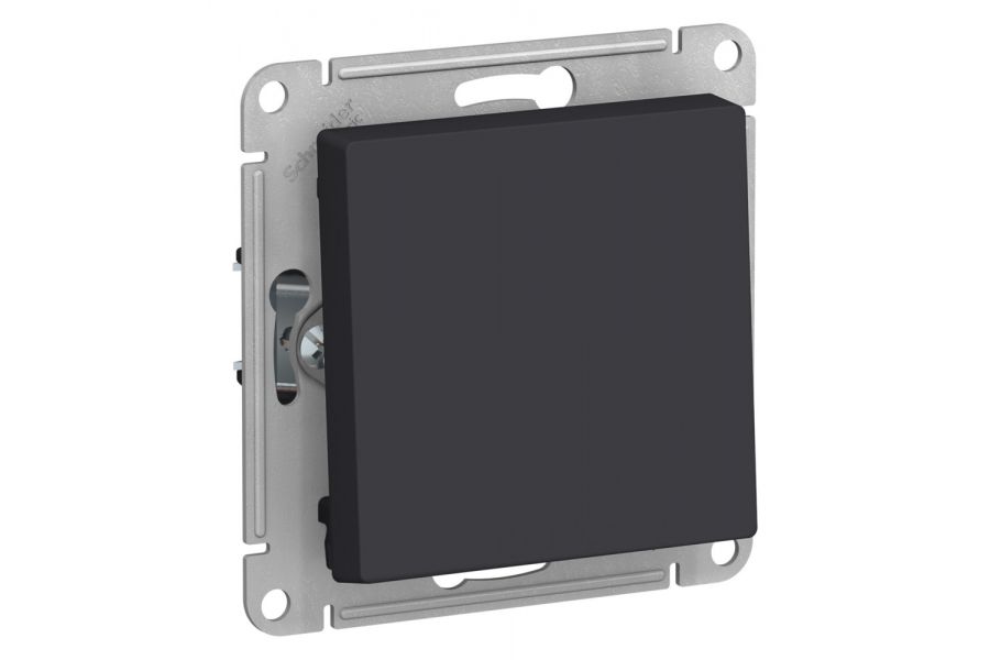 Выключатель 1-клавишный 2-полюсный 10А Systeme Electric AtlasDesign Карбон ATN001021