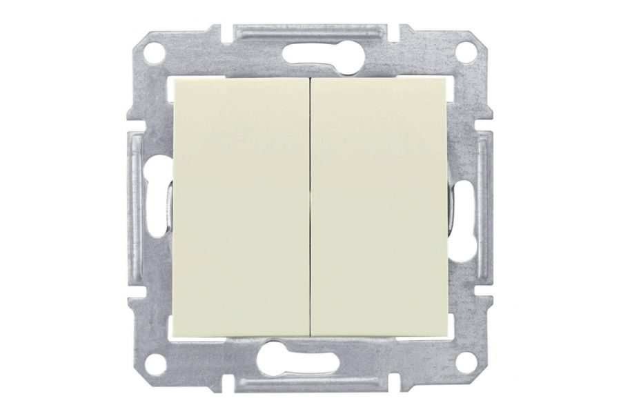 Выключатель двухклавишный Schneider Electric Sedna 10A 250V SDN0300147