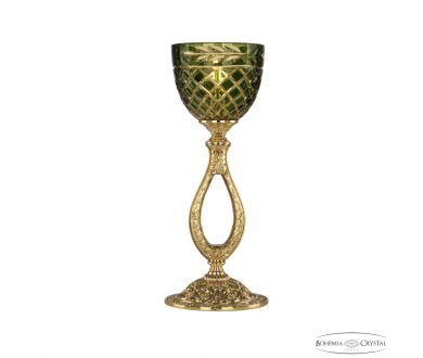 Настольная лампа Bohemia Ivele Crystal Florence 71300L/15 G P1 Amber-Green/H-1J