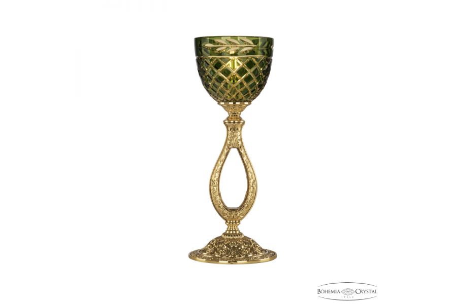 Настольная лампа Bohemia Ivele Crystal Florence 71300L/15 G P1 Amber-Green/H-1J