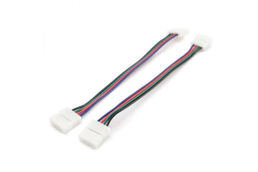 Комплект коннекторов Apeyron (2 клипсы с проводами) для RGB-светодиодной ленты 12В IP20подложка 10мм 09-12