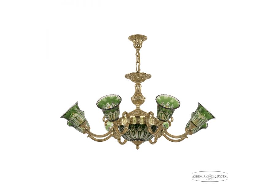 Подвесная люстра Bohemia Ivele Crystal Verona 72213P/8/210 G P2 U Clear-Green/H-1I