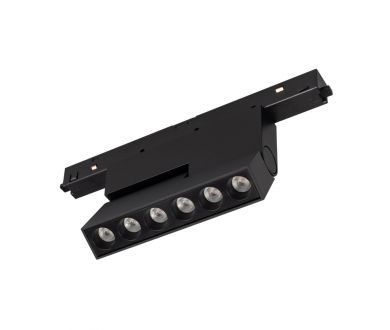Трековый магнитный светильник Arlight MAG-ORIENT-DOTS-FOLD-S195-6W Warm3000 (Черный, 30 deg, 48V) (IP20 Металл) 042013(1)