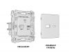 Комплект механизма розетки 2USB A+C 20W (быстрая зарядка) Ambrella Volt Alfa MA411010