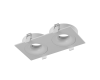 Корпус встраиваемого светильника SWG COMBO-2S2-WH 004158