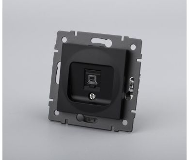 Механизм компьютерной розетки Arlight SCT-MPC1-PL-BK-V (RJ-45, CAT6) 049847