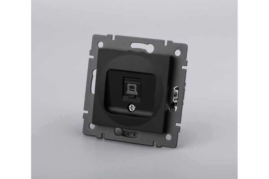 Механизм компьютерной розетки Arlight SCT-MPC1-PL-BK-V (RJ-45, CAT6) 049847