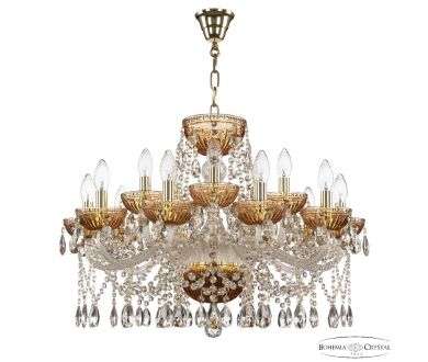 Купить Подвесная люстра Bohemia Ivele Crystal 5413/10+5/240 G Amber/M-1G Подвесная люстра Bohemia Ivele Crystal 5413/10+5/240 G Amber/M-1G