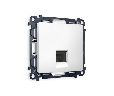 Комплект механизма телефонной розетки RJ-11(4P4C) со шторкой Ambrella Volt Alfa MA132030