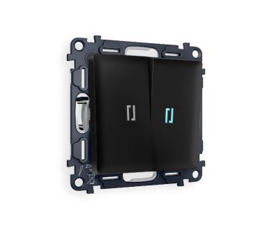 Купить Комплект механизма 2-кл проходного выключателя с подсветкой Ambrella Volt Alfa MA804040 Комплект механизма 2-кл проходного выключателя с подсветкой Ambrella Volt Alfa MA804040