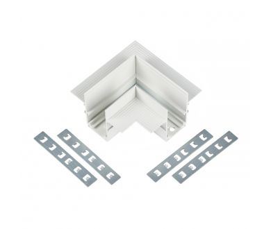 Коннектор угловой для магнитного шинопровода Myfar Accessories for MagLine 23 MT0200-CL-W