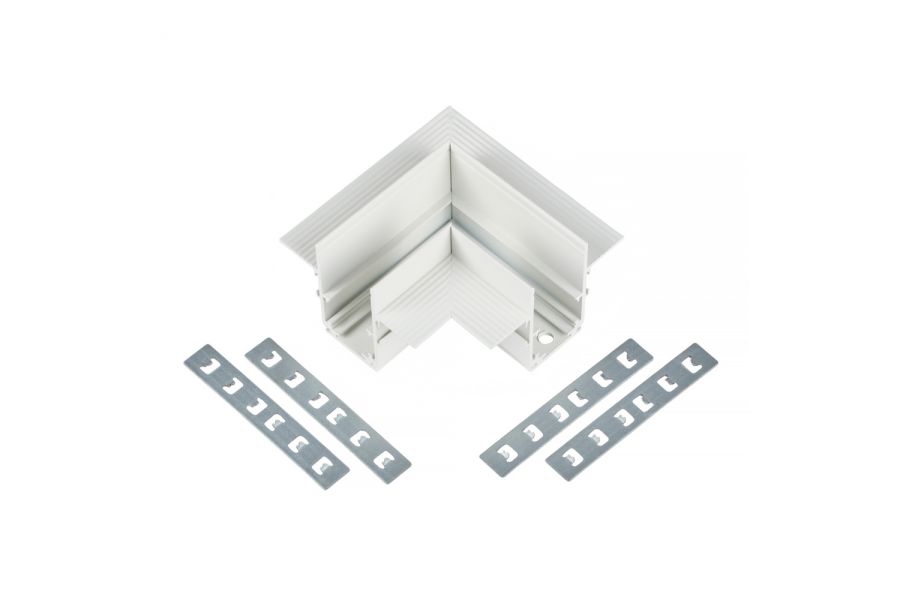 Коннектор угловой для магнитного шинопровода Myfar Accessories for MagLine 23 MT0200-CL-W