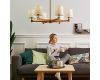 Люстра на штанге ImperiumLoft Stavra Jorgenson Beige/Light Wood 203573-26