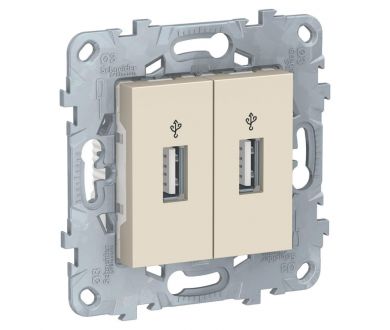 Розетка компьютерная USBx2 Schneider Electric Unica New NU542744