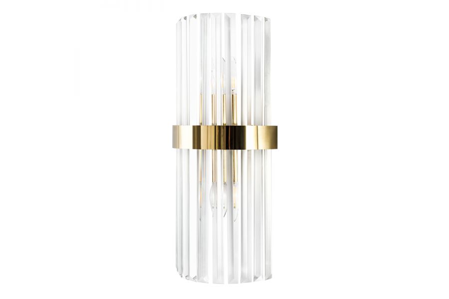 Настенный светильник Crystal Lux SORPRESA AP2 BRASS/TRANSPARENTE