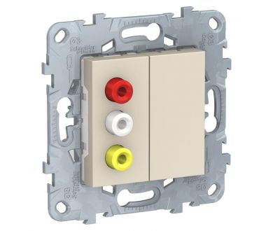 Розетка 3xRCA Schneider Electric Unica New NU543144