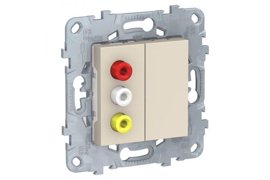 Розетка 3xRCA Schneider Electric Unica New NU543144