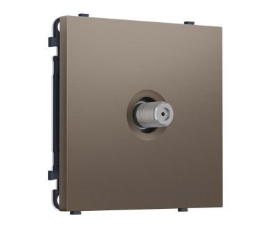 Комплект механизма TV розетки SAT SIGMA Темная бронза матовый 5-2400MHz 3.5dB QUANT PRO Ambrella Volt MS643050 (SP6430, PR215)
