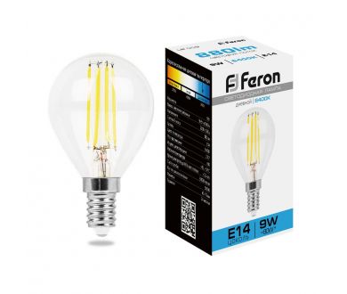 Лампа светодиодная Feron LB-509 Шарик E14 9W 6400K 38223