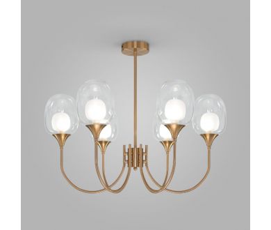Люстра на штанге Eurosvet Spritz 70217/6 латунь Smart a064749